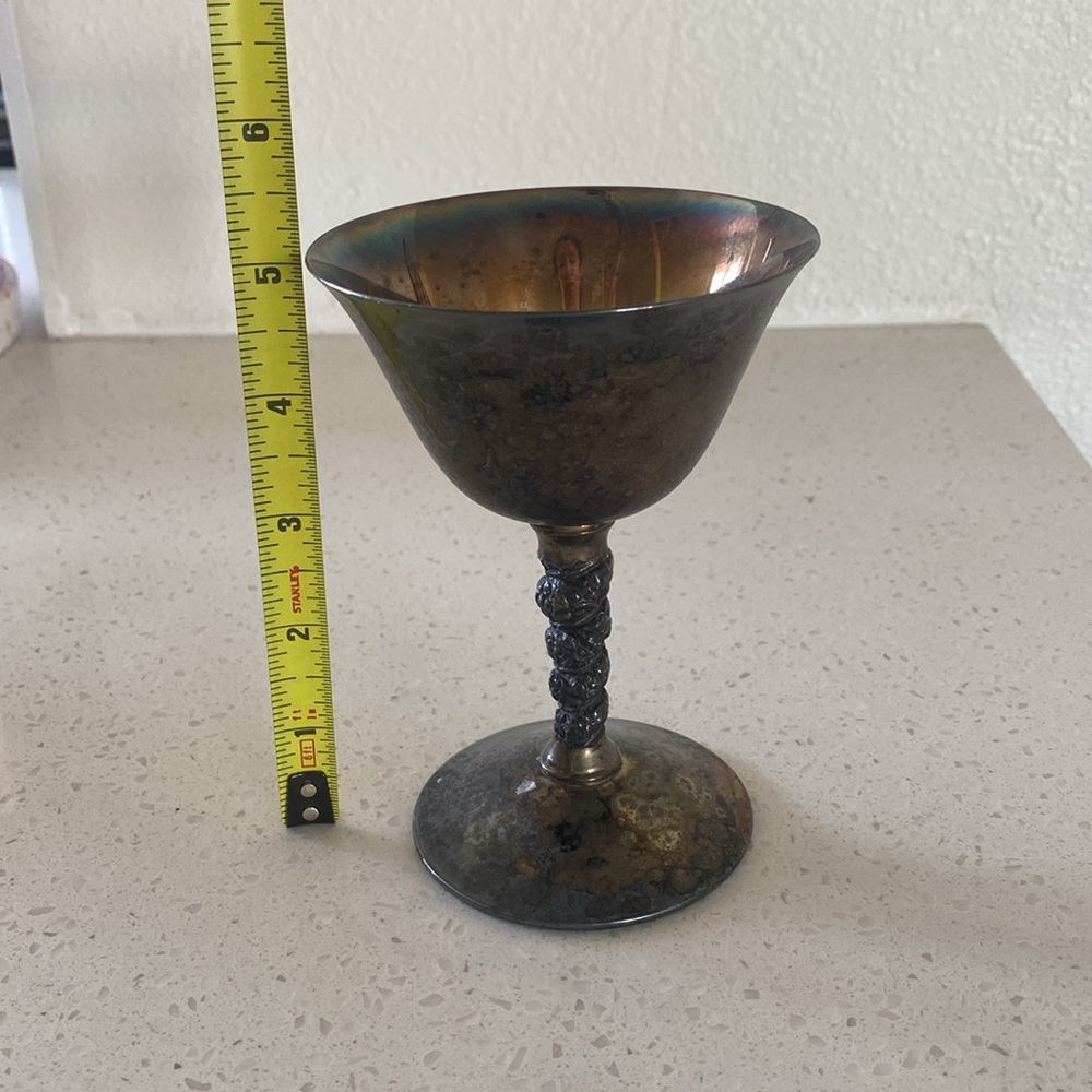 Vtg F.B Rogers silver‎ goblet